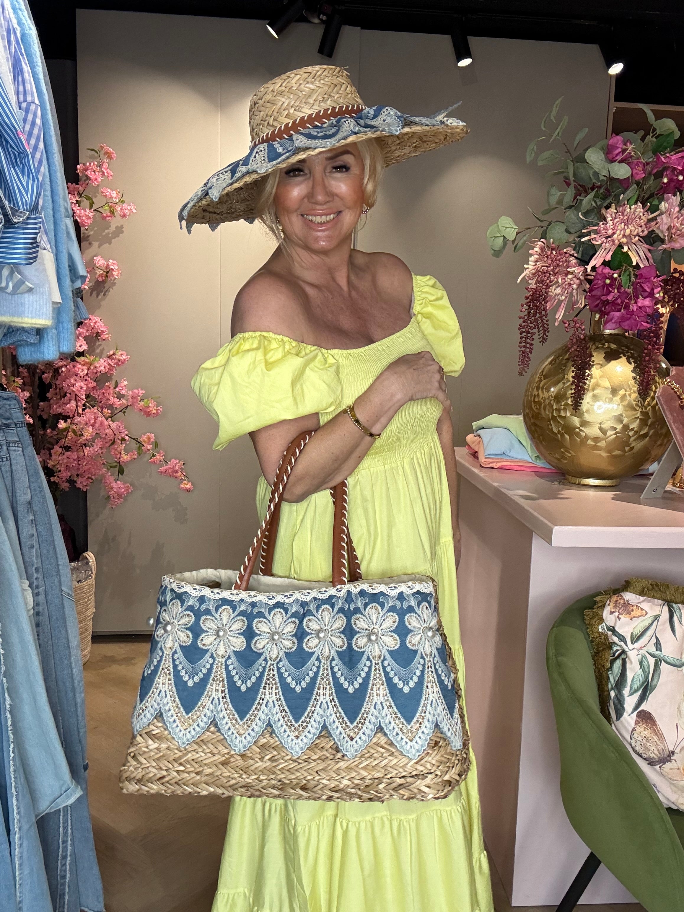 Jurk Tropicana Lime Geel